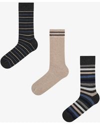 Penti - Modern Layer Striped Pair Crew Socks - Lyst