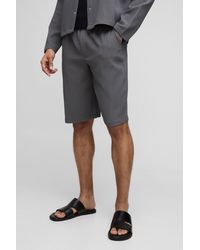 BoohooMAN - Pleated Elasticated Waist Jort - Lyst