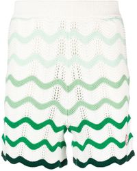 Casablancabrand - Gradient Wave Crochet Texture Shorts - Lyst