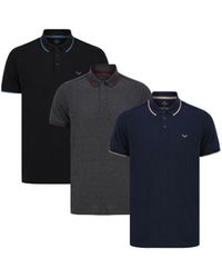 Threadbare - 3 Pack 'Nevada' Cotton Polo Shirts - Lyst
