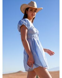 Pink Vanilla - Puff Sleeve Mini Dress With Shorts - Lyst