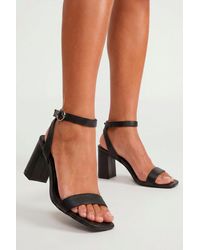 Boohoo - Wide Fit 2 Part Mid Block Heels - Lyst