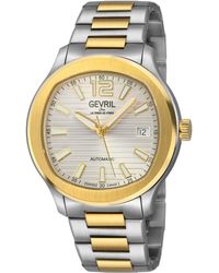 Gevril - Stuyvesant 316L Stainless Steel Ipyg Top Ring Case, Cool Dial, Two Toned Bracelet Watch - Lyst