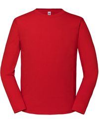 Fruit Of The Loom - Iconic Premium Long-Sleeved T-Shirt - Lyst