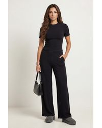 Urban Bliss - Jersey Striped Wide Leg Trouser - Lyst