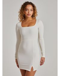 Pink Vanilla - Bondage Square Neck Long Sleeved Dress - Lyst