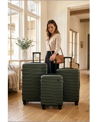 Infinity Leather - Hardshell 8 Wheel Luggage Case Bag Suitcase - Lyst