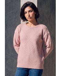 Roman - Petite Bobble Contrast Knit Jumper - Lyst