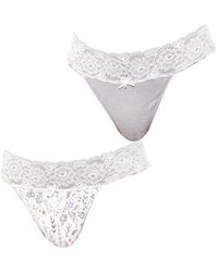 Janira - Pack Of 2 Coquettes Cotton Thongs Jpt1 For - Lyst