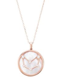 LÁTELITA London - Zodiac Mother Of Pearl Gemstone Star Constellation Pendant Necklace Capricorn - Lyst