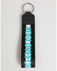 Dolce & Gabbana - Logo Polyester Brass Holder Keychain Keyring - Lyst