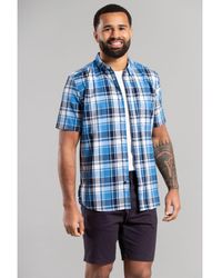 French Connection - Cotton Short Sleeve Check Shirt - Lyst