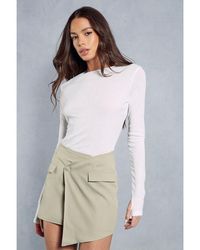 MissPap - Asymmetric Wrap Mini Skirt - Lyst