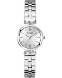 Guess - Array Dames Horloge Zilverkleurig Gw0762l1 - Lyst