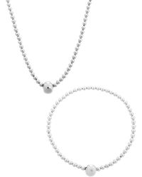 Orphelia - 'Faye' 925 Sterling Set: Bracelet + Necklace - Lyst