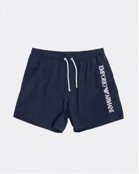 Emporio Armani - Side Logo Woven Swim Shorts - Lyst