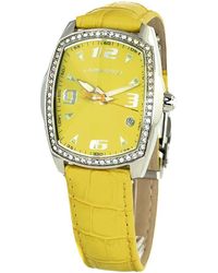 Chronotech - Yellow Leather Watch - Lyst