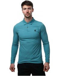 Timberland - Millers River Ls Slim Poloshirt In Blauw - Lyst