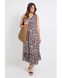 Wallis - Summer Abstract Cotton Dobby Maxi Dress - Lyst