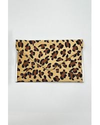 SVNX - Leopard Envelope Clutch Bag - Lyst