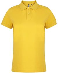 Asquith & Fox - Ladies Plain Short Sleeve Polo Shirt (Sunflower) - Lyst