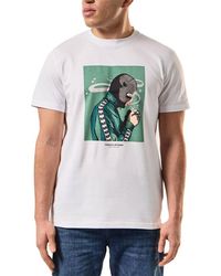 Weekend Offender - T Shirts Fumo Graphic Crew Neck Short Sleeve Cotton Tee - Lyst