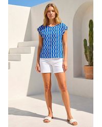 Roman - Abstract Wave Print Shell Top - Lyst