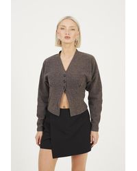 Brave Soul - Long Sleeve Button Down Top With Pleats - Lyst