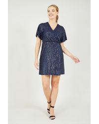 Mela London - Sequin Kimono Sleeve Wrap Dress - Lyst