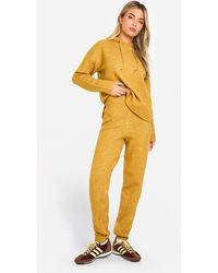 Boohoo - Soft Knit Fine Gauge Tracksiut - Lyst