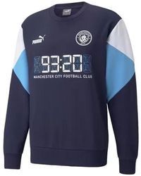PUMA - Manchester City Football Club Langarm Crew Neck Herren Pullover 764522 03 - Lyst