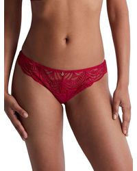 Aubade - Minimal Embroidered Tanga Briefs - Lyst