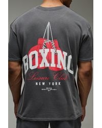 BoohooMAN - Man Active Boxing Washed Oversized T-shirt - Lyst
