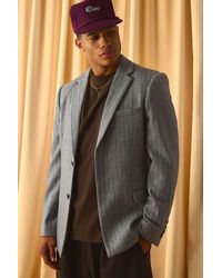 BoohooMAN - Pinstripe Slim Fit Blazer - Lyst
