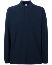 Fruit Of The Loom - Premium Long Sleeve Polo Shirt - Lyst