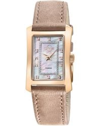 Gv2 - Luino Diamond Mop Dial, Swiss Quartz Genuine Italian Leather Tan Watch - Lyst