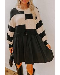 Azura Exchange - Color Block Sweater Dress - Lyst