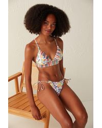Penti - Floral Tie-Side Bikini Bottoms - Lyst
