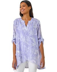 Roman - Linear Print Wrap Tunic - Lyst