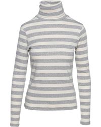 Conquista - Striped And Polo Neck Top - Lyst