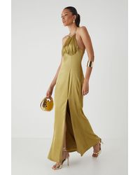 MissPap - Halter Neck Split Hem Maxi Dress - Lyst