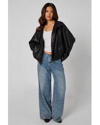 Urban Bliss - Pu Oversized Jacket - Lyst