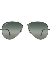 Ray-Ban - Aviator Polarized Mirror Sunglasses Metal - Lyst