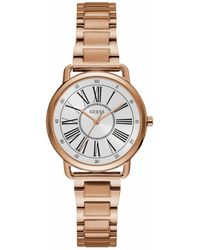Guess - Damenuhr Quartz Rosegold - Lyst