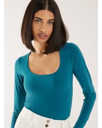 Pink Vanilla - Long Sleeve Square Neck Bodysuit - Lyst