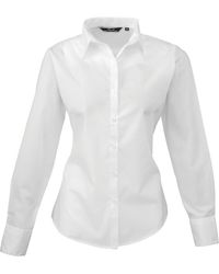 PREMIER - Ladies Poplin Long-Sleeved Blouse - Lyst