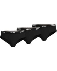 BOSS - Premium Cotton Briefs (Pack Of 3) - Lyst