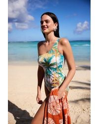 Penti - Tropikal Mae Forest One-Shoulder Swimsuit - Lyst