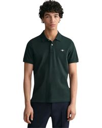 GANT - Regular Fit Embroidered Archive Shield Polo Shirt Tartan Cotton - Lyst