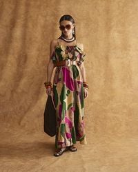 River Island - Maxi Dress Printed Ruffle Cotton - Lyst